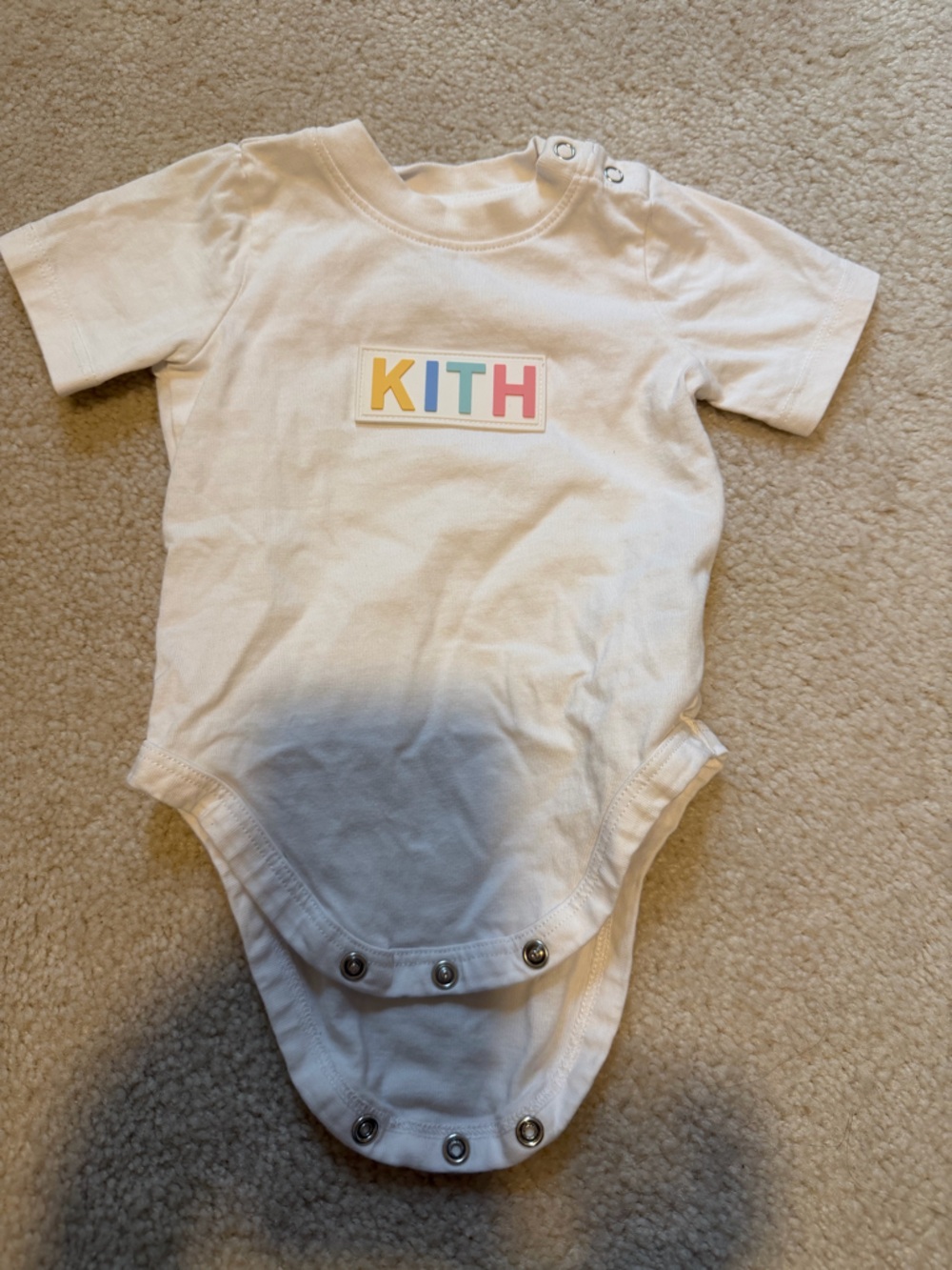 Kith White Infant Tee with Black Logo Print